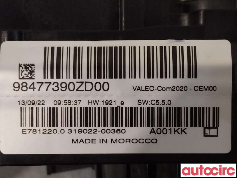Bryter combi til Peugeot 308 2021-->> (Type III) (PEUGEOT|98477390ZD)