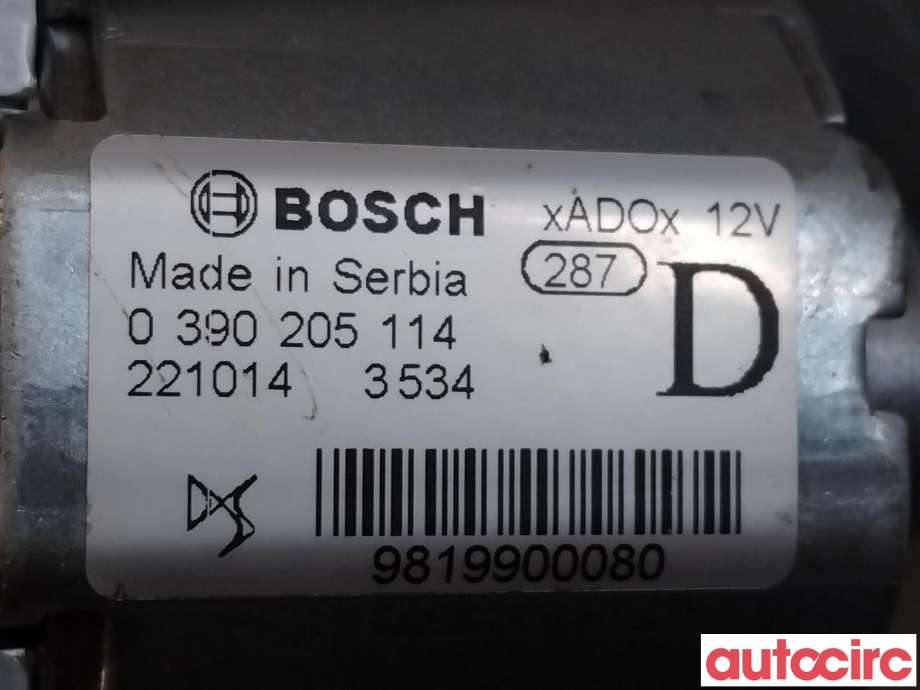 Viskermotor bakrute til Peugeot 308 2021-->> (Type III)  (PEUGEOT|9819900080)