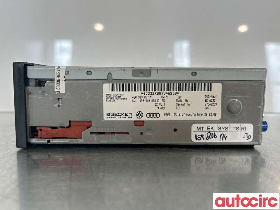 Bilstereo navigasjon til Audi A5 2007-2016 (Type I)  (AUDI|4E0910888PX|4E0910888E)