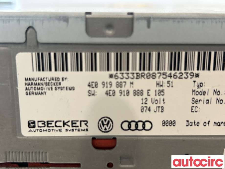 Bilstereo navigasjon til Audi A5 2007-2016 (Type I)  (AUDI|4E0910888PX|4E0910888E)