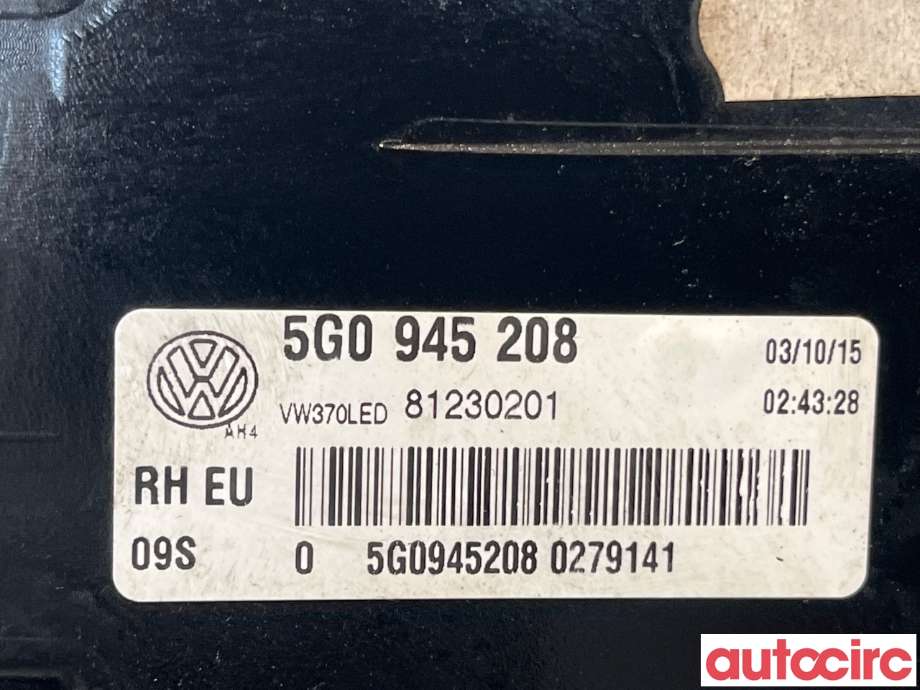 Baklykt høyre til VW e-Golf 2014-2017 (Fase 1)  (VOLKSWAGEN|5G0945208)