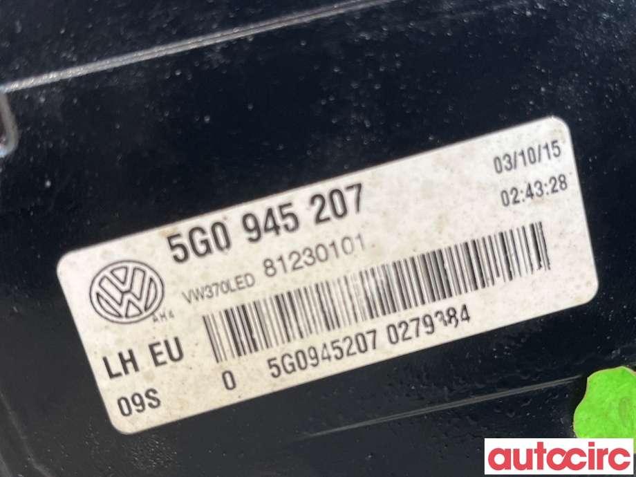 Baklykt venstre til VW e-Golf 2014-2017 (Fase 1)  (VOLKSWAGEN|5G0945207)