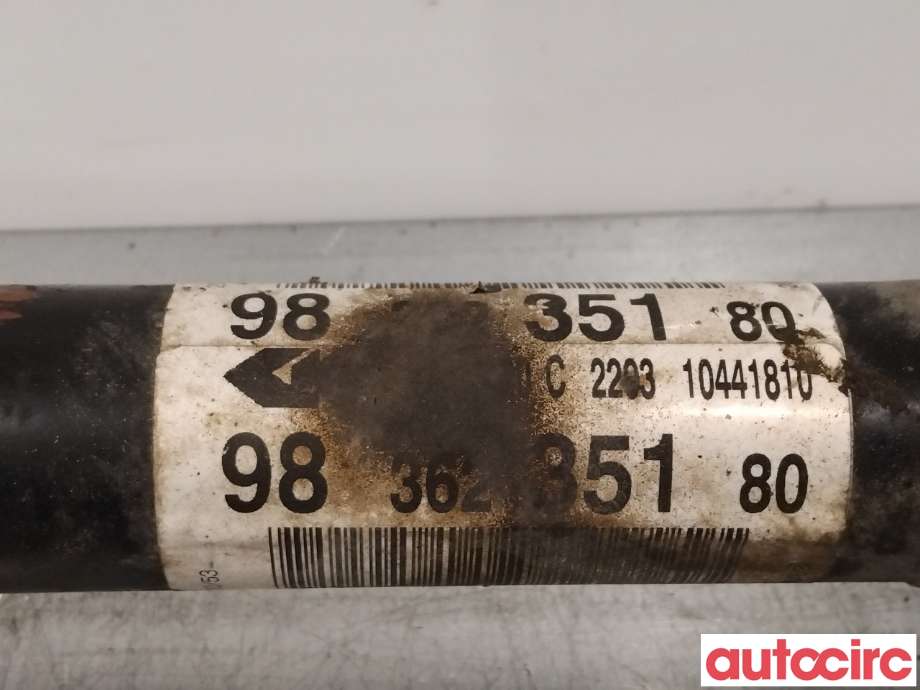 Drivaksel høyre foran, elbil til Peugeot 2008 2019-->> (Type II) (PEUGEOT|1666449580||9836235180)