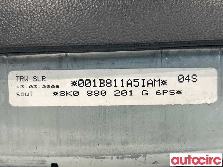 Airbag rattpute til Audi A5 2007-2016 (Type I)  (AUDI|8K0880201E|8K0880201G)