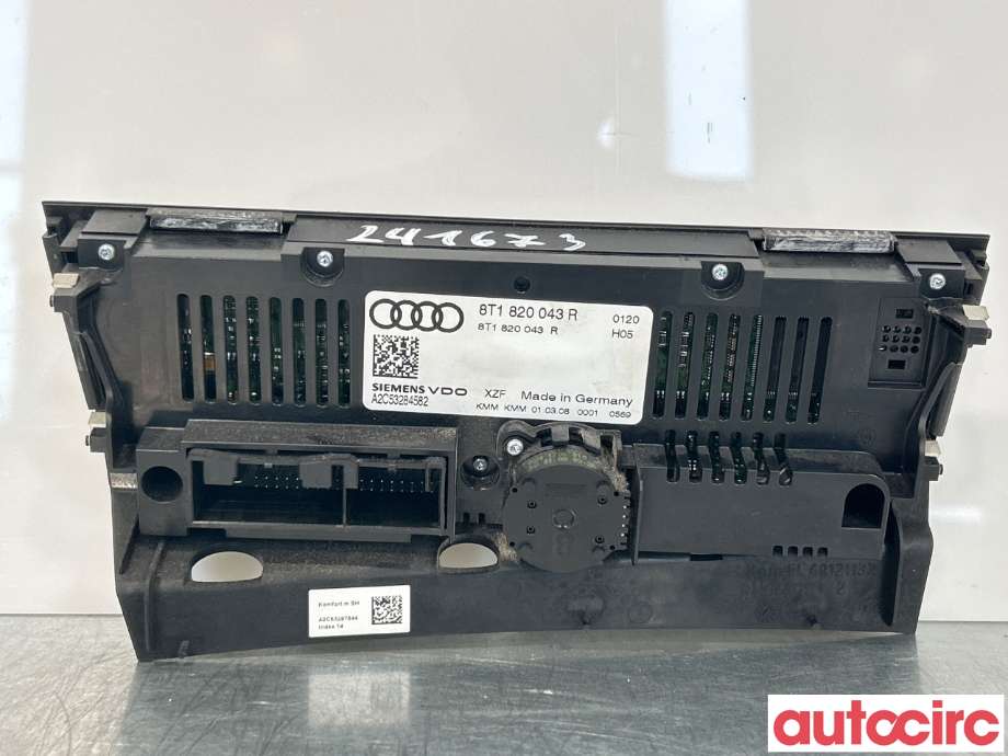Varmeapparat betjening til Audi A5 2007-2016 (Type I) (AUDI|8T1820043AK|A2C53284582|8T1820043R)