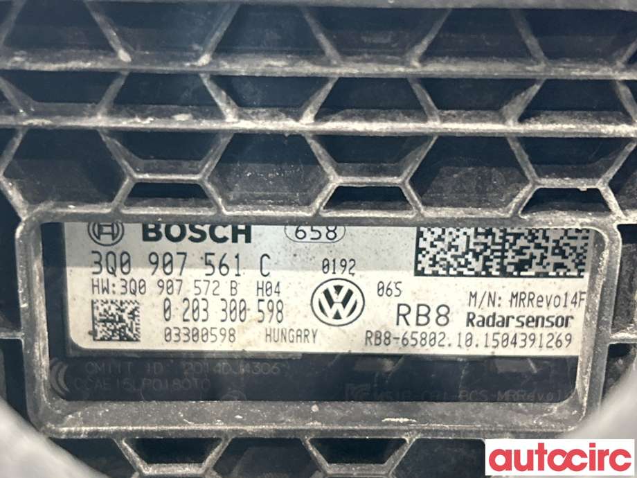 Sensor radar til VW Passat 2015-2019 (Fase 1) (B8) (B8) (VOLKSWAGEN|3Q0907561E|3Q0907561C)