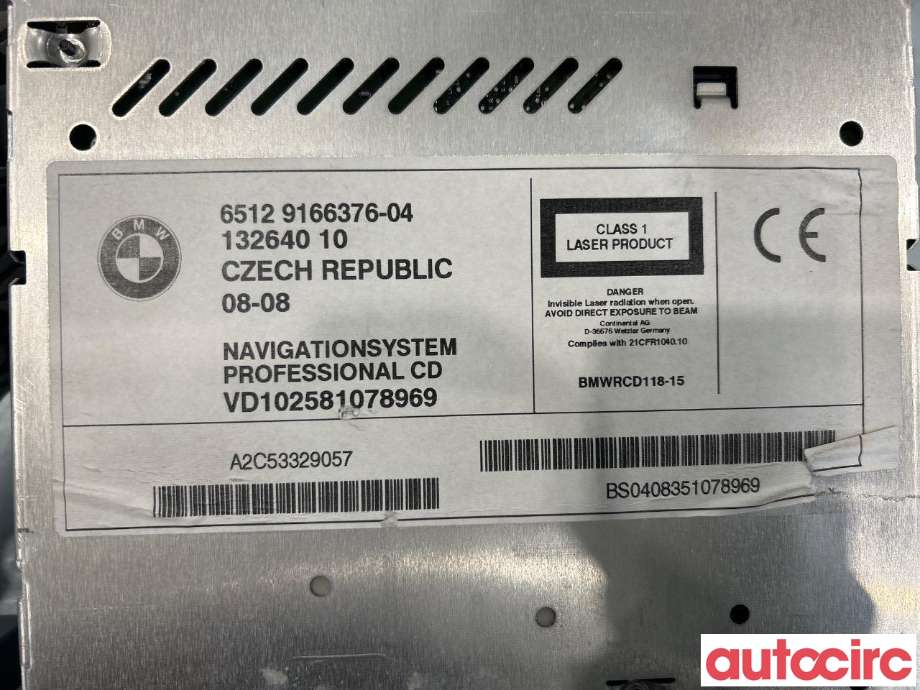 Bilstereo til BMW X3 2007-2010 (Fase 2) (E83) (E83) (BMW|65129136410|65129166376)