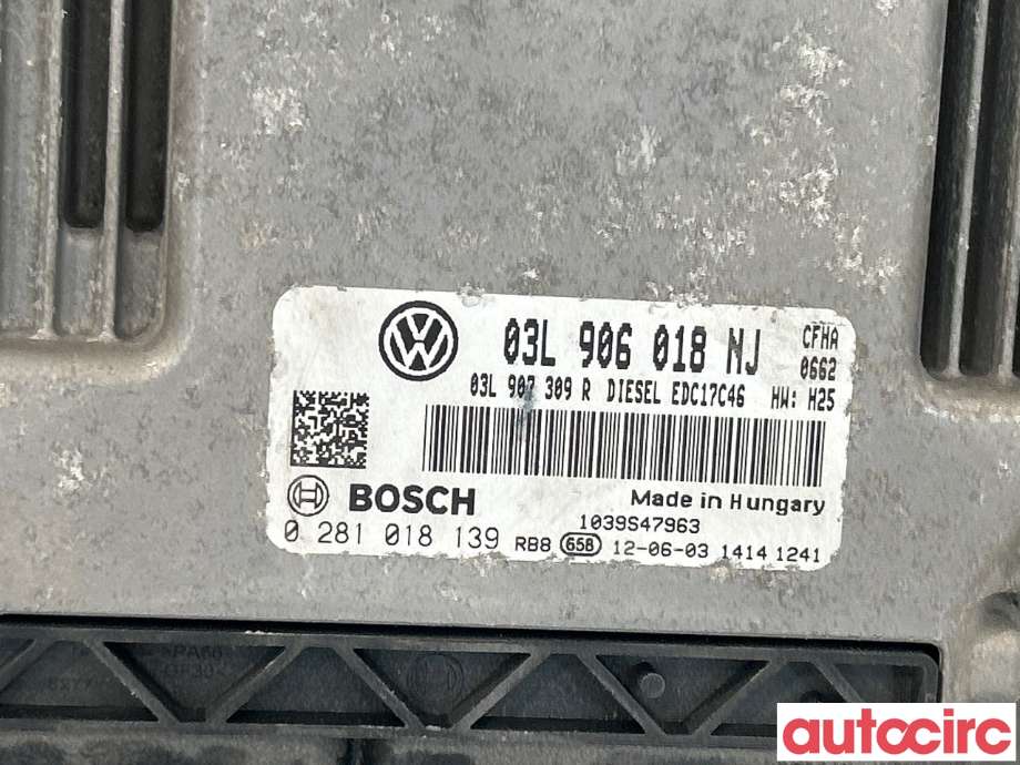 Styreenhet motor til VW Caddy 2010-2015 (Type III, Fase 2)  (VOLKSWAGEN|03L906018NJ|0281018139)