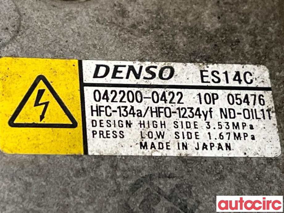 Aircondition kompressor til Toyota Prius +7 2012-2020 (Type III) (stasjonsvogn) (stasjonsvogn) (TOYOTA|8837047031|042200-0422|)