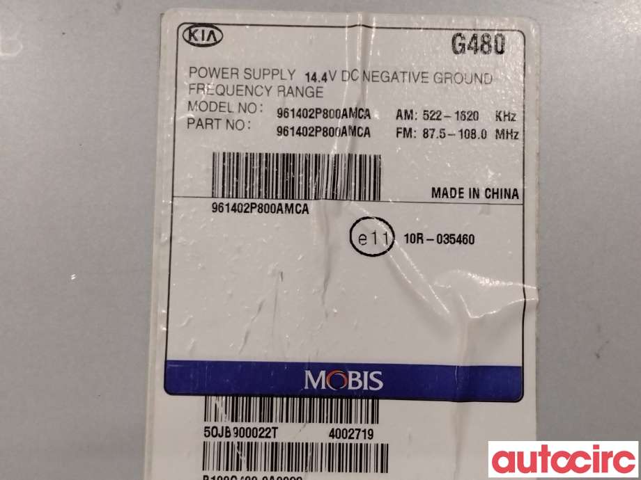 Bilstereo til Kia Sorento 2011-2015 Type II (KIA|961402P800CA)