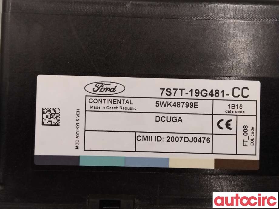 Styreenhet nøkkelfri/keyless til Ford Mondeo 2011-2014 (Type IV, Fase 2)  (FORD|1796482|7S7T-19G481-CE)