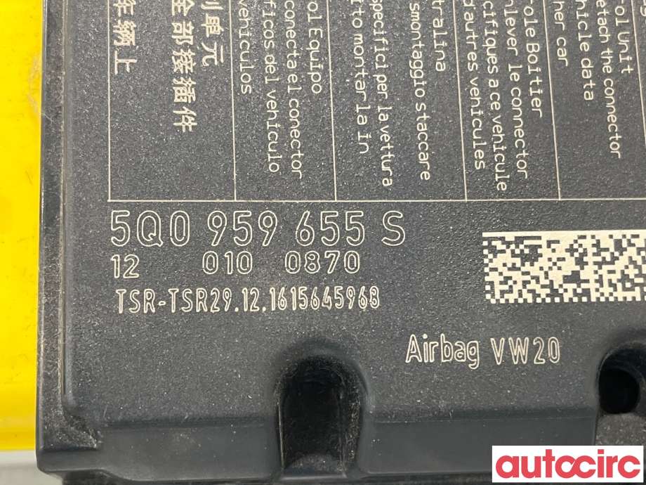 Airbag elektronikk til VW e-Golf 2017-2020 (Fase 2)  (VOLKSWAGEN|5Q0959655S)