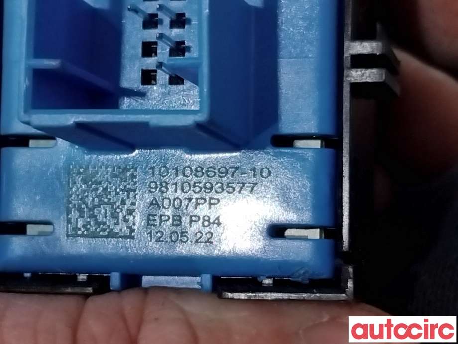 Bryter elektrisk håndbrekk/parkbrems til Peugeot 308 2021-->> (Type III)  (PEUGEOT|98105935VV|10108697-10|9810593577)