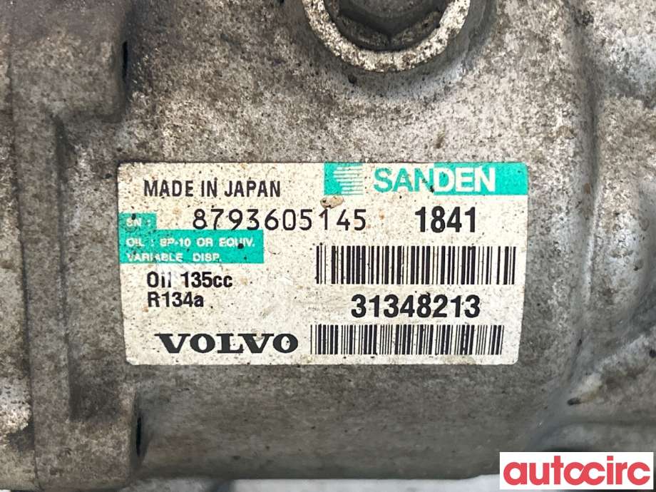 Aircondition kompressor til Volvo V60 2010-2013 (Type I, Fase 1)  (VOLVO|36001870|1841|31348213)