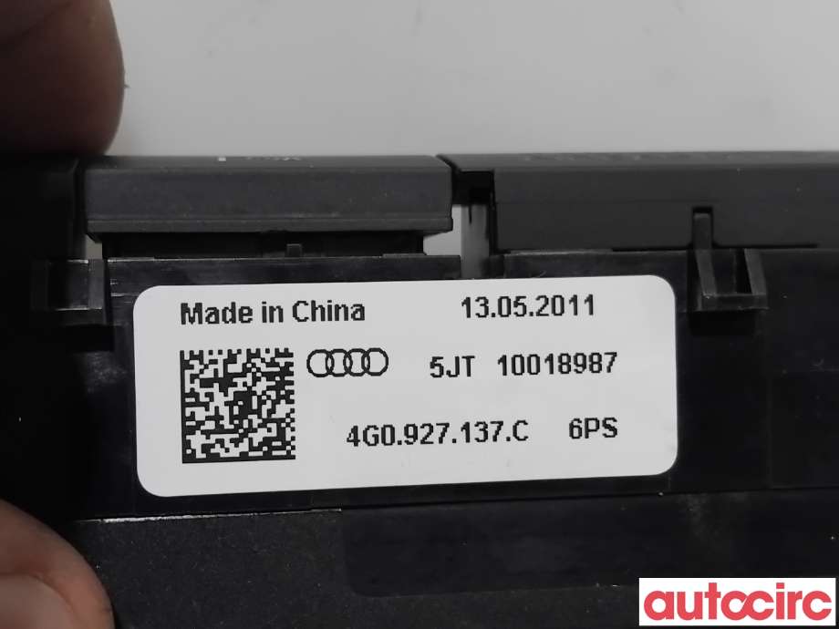 Bryter diverse til Audi A6 2011-2014 (Type IV, Fase 1) (C7) (C7) (AUDI|4G0927137C|10018987)