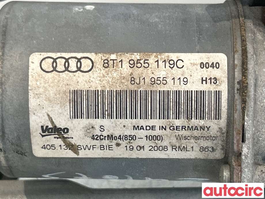 Viskermotor frontrute til Audi A5 2007-2016 (Type I)  (AUDI|8T1955023E|405132|8T1955119C)