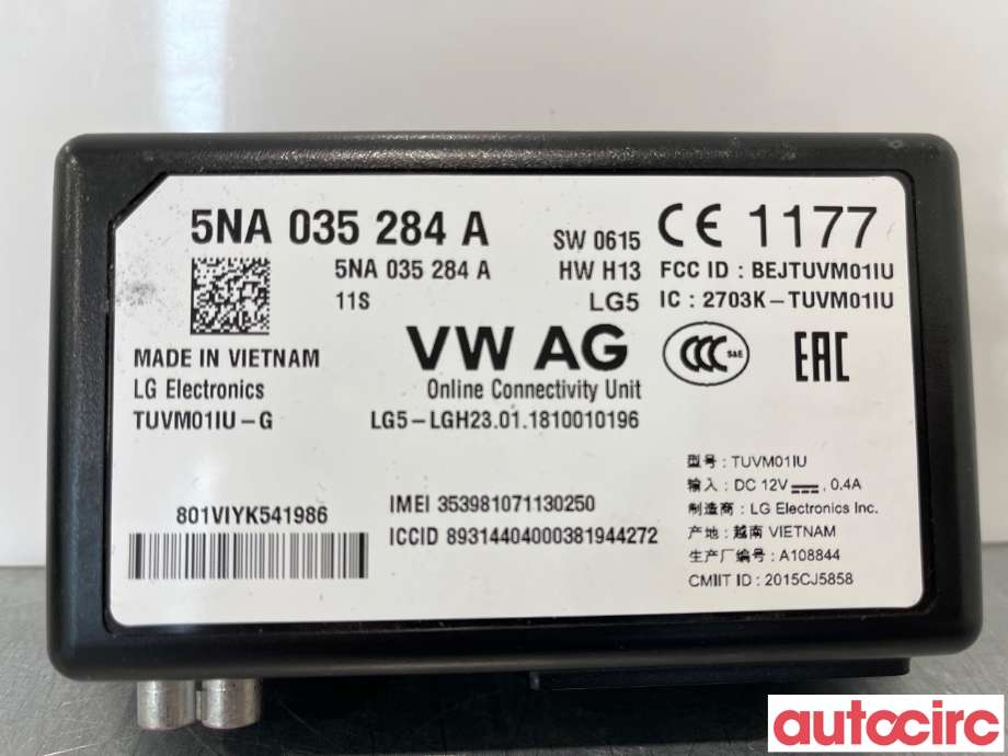 Styreenhet diverse til VW e-Golf 2017-2020 (Fase 2) (VOLKSWAGEN|5NA035284A)
