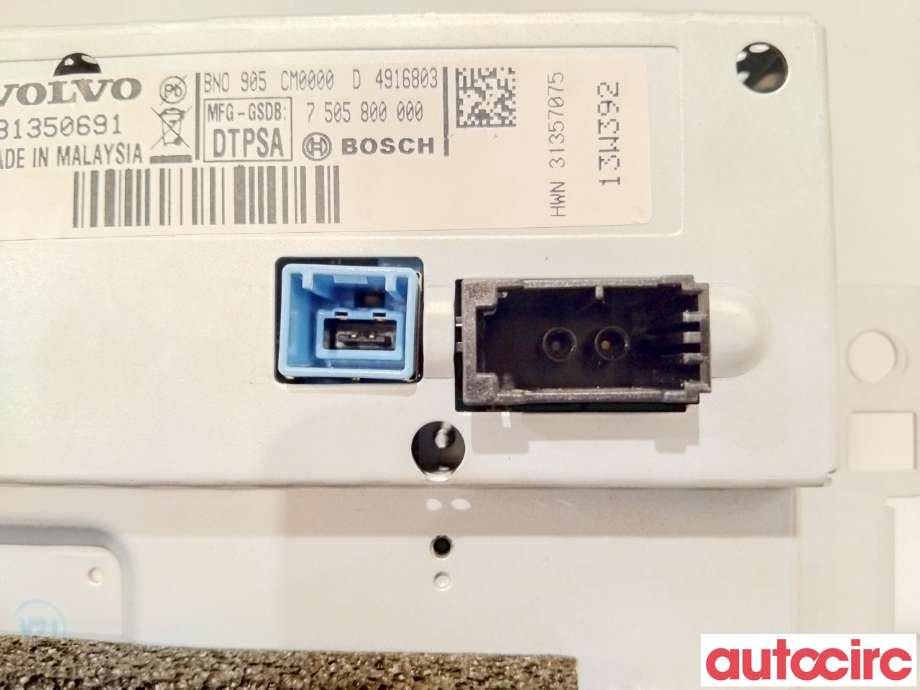 Multimedia display (MCU - Media Controller Unit) til Volvo V60/V60 CC 2013-2018 (Type I, Fase 2)  (VOLVO|36050609|7505800000|31357075)