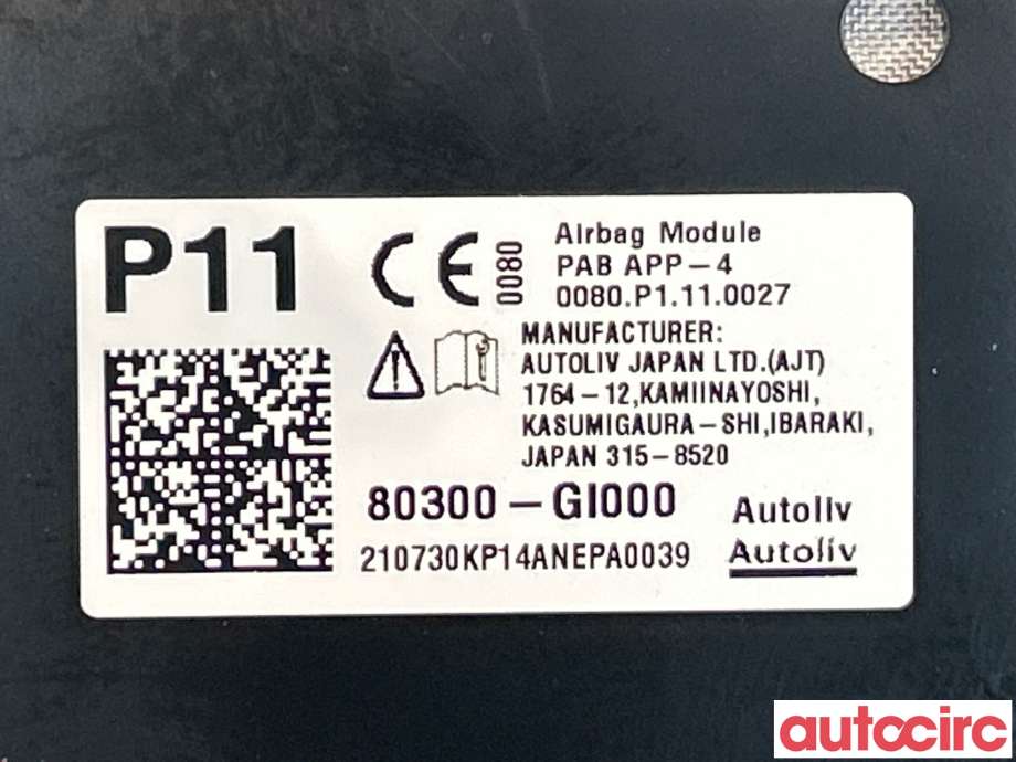 Airbag passasjer til Hyundai Ioniq 5 2021-->>  (HYUNDAI|80300GI000)