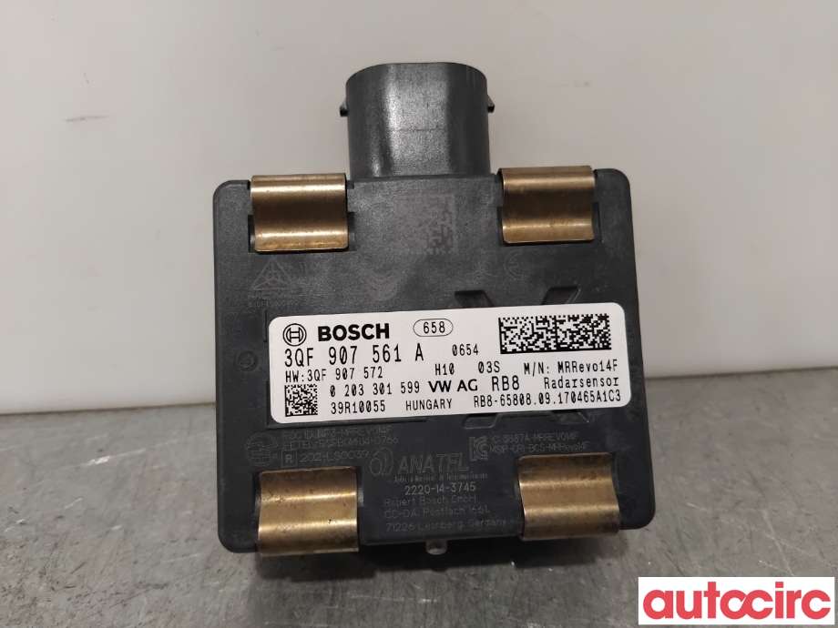 Sensor radar til Škoda Octavia 2017-2020 (Type III, Fase 2)  (SKODA|3QF907561A|0203301599)