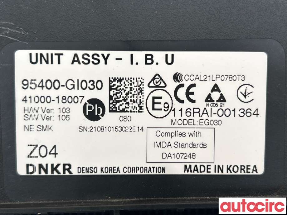 Styreenhet comfort (BCM) til Hyundai Ioniq 5 2021-->>  (HYUNDAI|95400GI030)