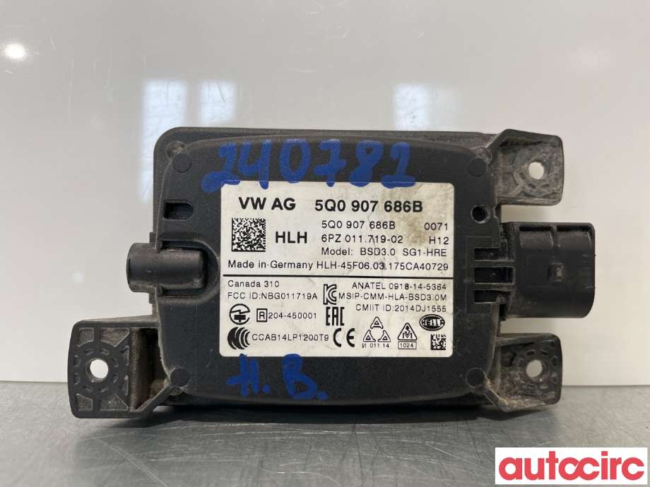 Sensor radar til VW e-Golf 2017-2020 (Fase 2)  (VOLKSWAGEN|5Q0907686B)