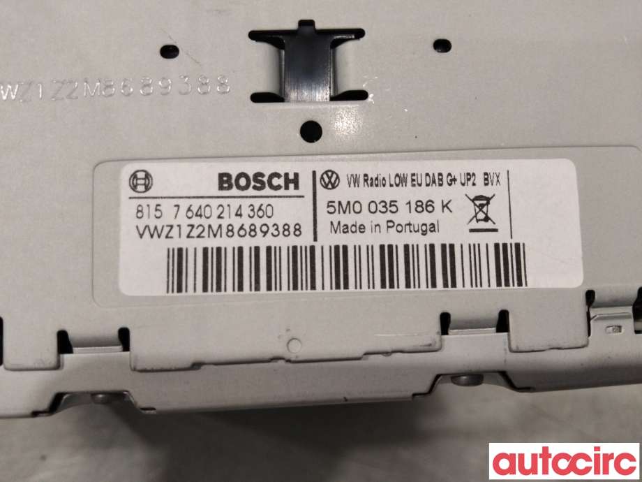Bilstereo til VW Tiguan 2011-2016 (Type I, Fase 2)  (VOLKSWAGEN|5M0035186K)