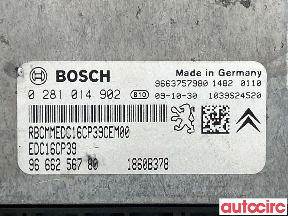 Styreenhet motor til Mitsubishi Outlander 2010-2012 (Type II, Fase 2)  (MITSUBISHI|1860B378|0281014902|9666256780)