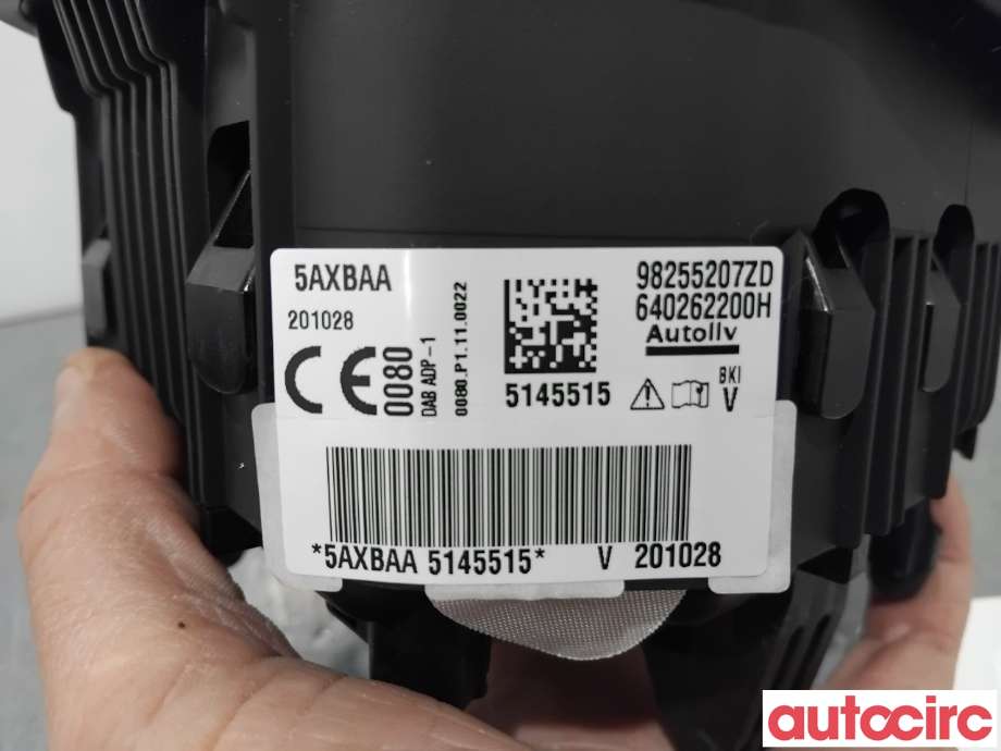 Airbag rattpute til Peugeot 2008 2019-->> (Type II)  (PEUGEOT|98255207ZD|640262200H)