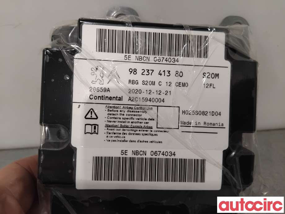 Airbag elektronikk til Peugeot 2008 2019-->> (Type II)  (PEUGEOT|1678166080|A2C15940004|9823741380)