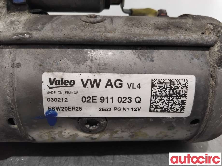 Starter diesel til VW Passat 2011-2015 (B7) (B7) (VOLKSWAGEN|02E911023QX|ESW20ER25|02E911023Q)