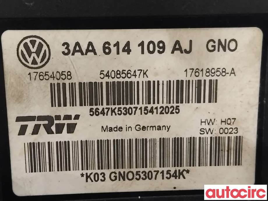 ABS sentral til VW Passat 2011-2015 (B7) (B7) (VOLKSWAGEN|3AA614109AJ|54085647K|3AA614109BN)