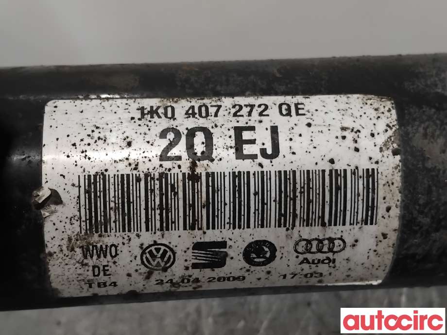 Drivaksel høyre foran til VW Passat 2005-2010 (B6) (B6) (VOLKSWAGEN|1K0407764PX|1K0407272QE|5Q0407272BT)
