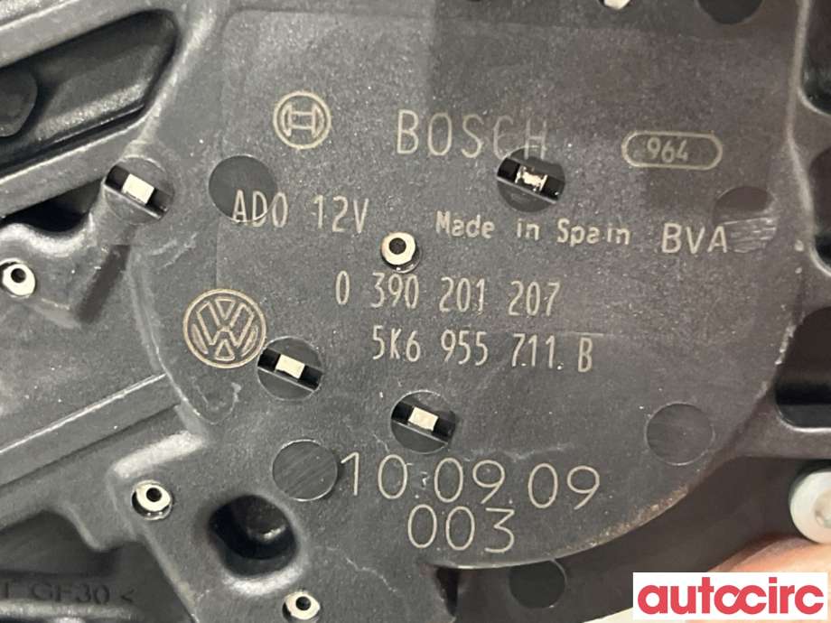 Viskermotor bakrute til VW Golf VI 2008-2012  (VOLKSWAGEN|5K6955711A|0390201207|5K6955711C)