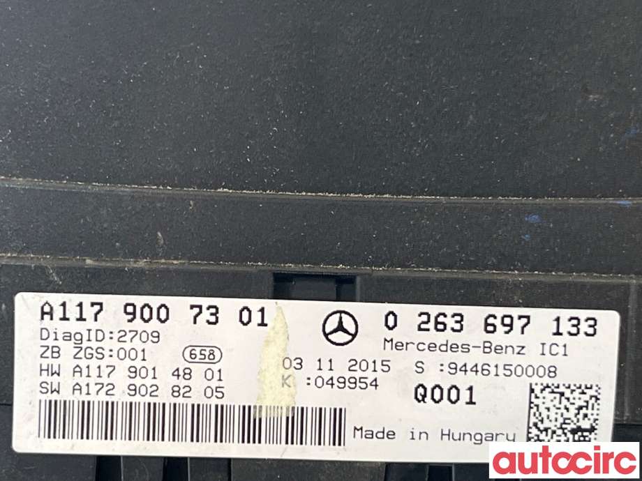 Instrumentpanel til Mercedes CLA 2013-2019 (C117) (C117) (MERCEDES|A1179007500|0263697133|A1179007301)