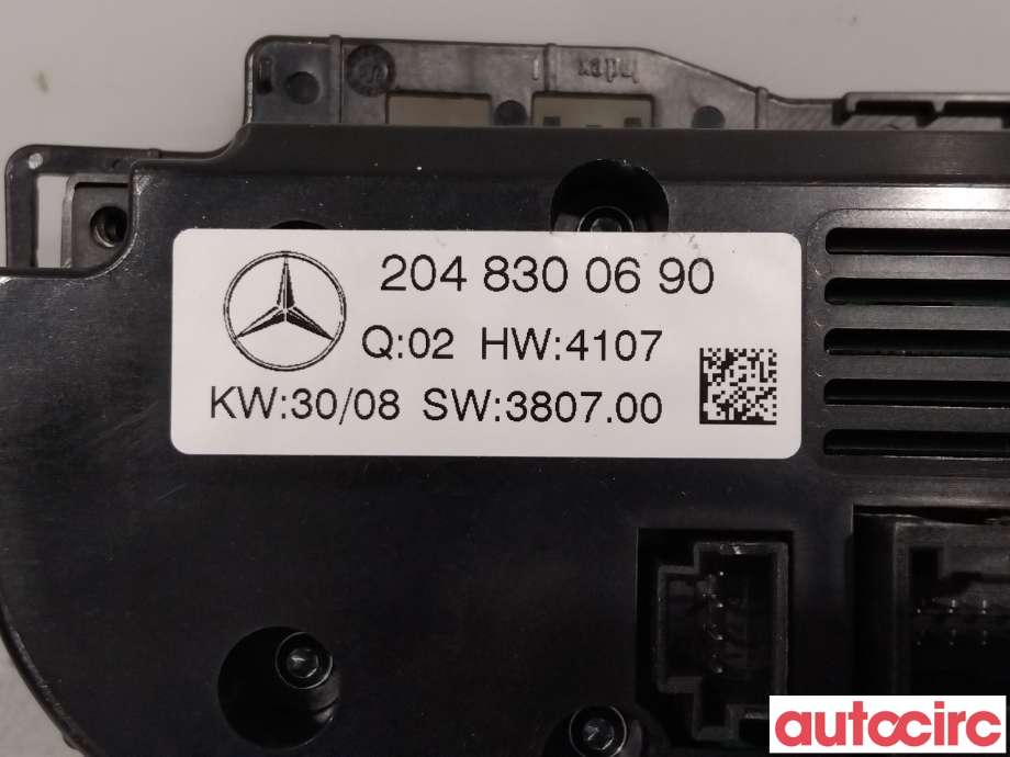 Varmeapparat betjening til Mercedes GLK 2008-2015 (X204) (X204) (MERCEDES|A2048300690)