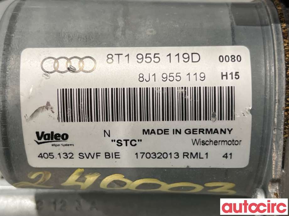 Viskermotor frontrute til Audi A5 2007-2016 (Type I)  (AUDI|8T1955023E|405132|8T1955119D)