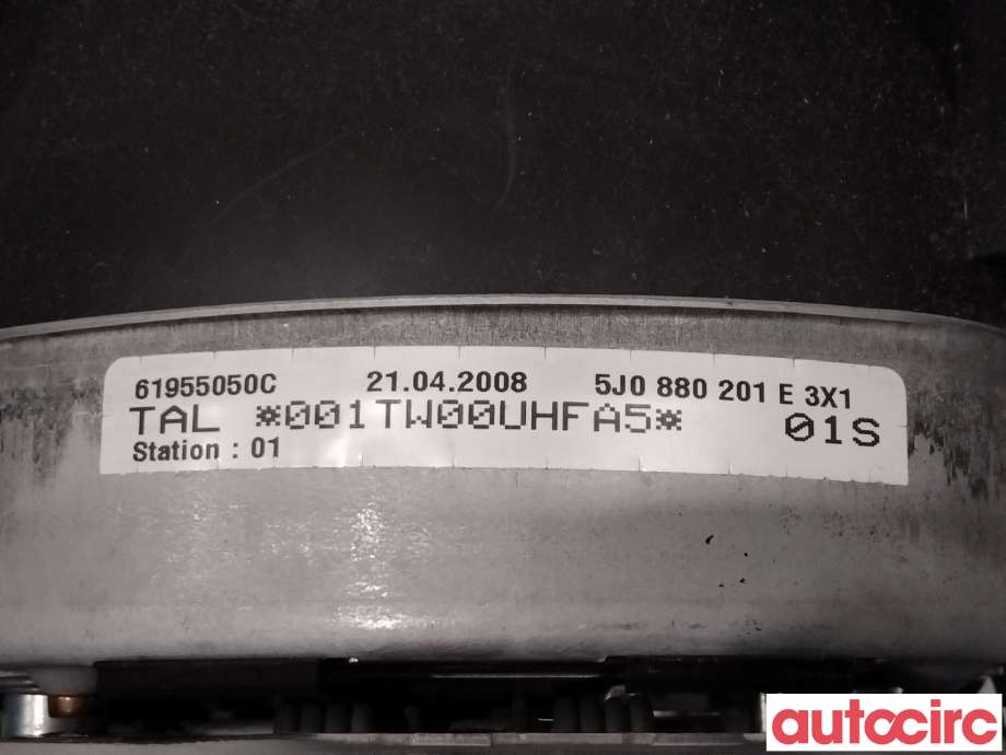Airbag rattpute til Škoda Fabia 2007-2010 (Type II, Fase 1)  (SKODA|5J0880201E|)