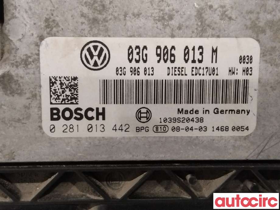 Styreenhet motor til Škoda Fabia 2007-2010 (Type II, Fase 1)  (SKODA|03G906013M)