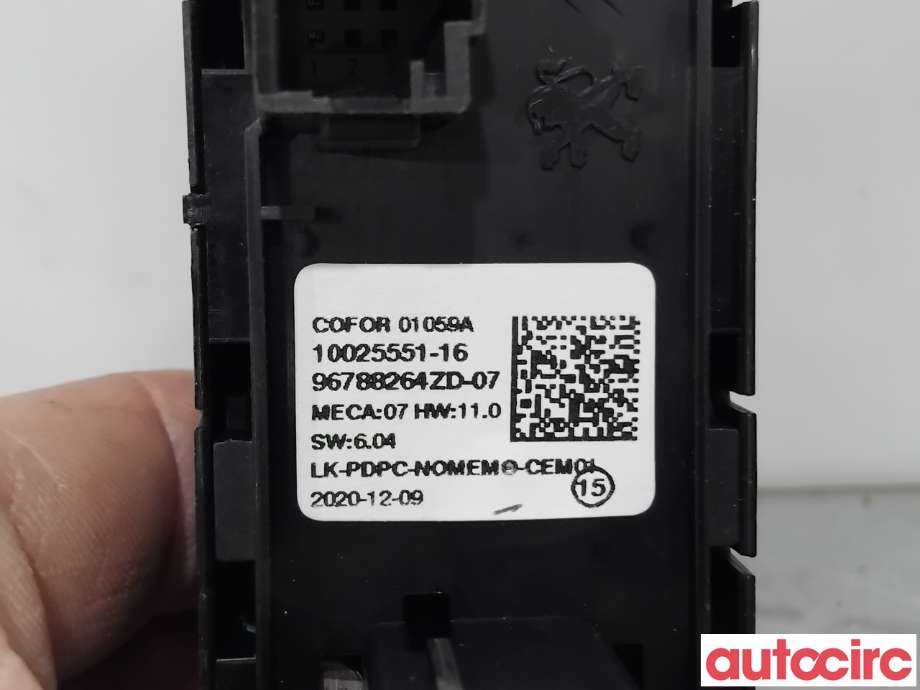 Bryter ruteheis til Peugeot 2008 2019-->> (Type II)  (PEUGEOT|98788264ZD|10025551-16)