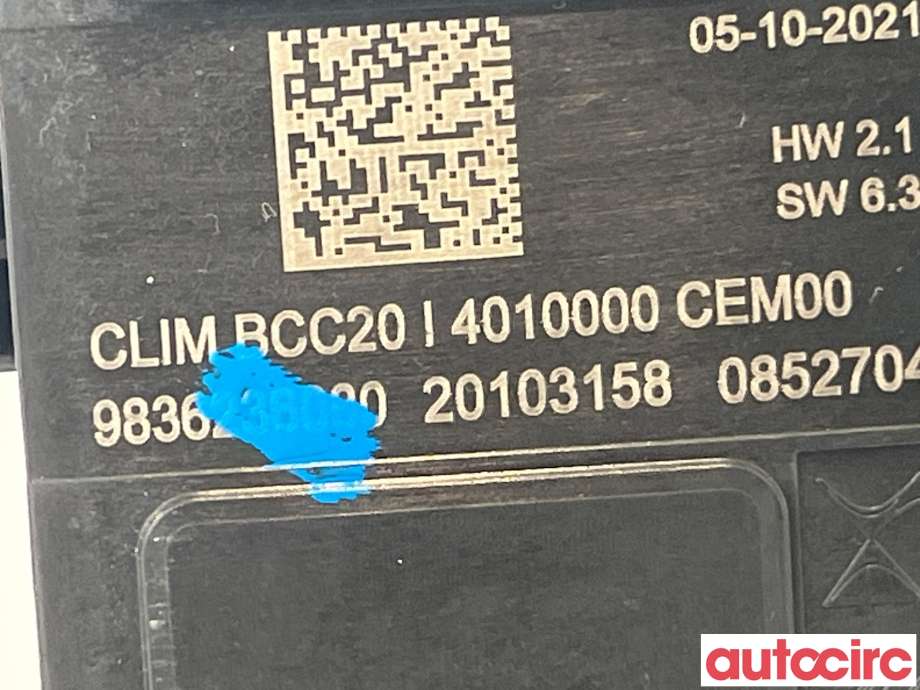 Styreenhet klima/aircondition til Peugeot 2008 2019-->> (Type II)  (PEUGEOT|1675981680||9836236080)