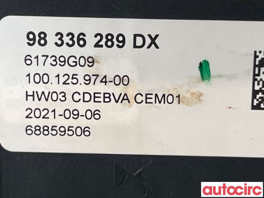 Girstang/girvelger automat til Peugeot 2008 2019-->> (Type II)  (PEUGEOT|98336289DX|61739G09)