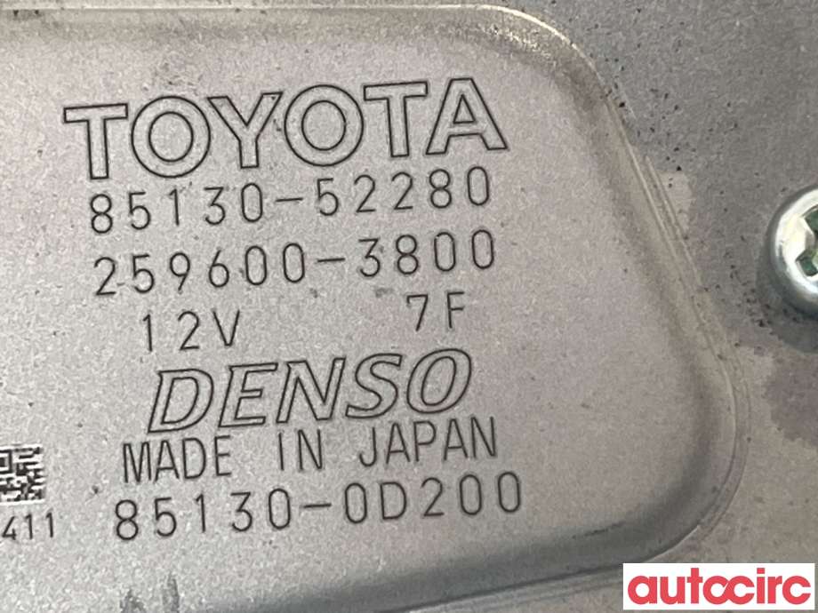 Viskermotor bakrute til Toyota Yaris 2014-2020 (Type III, Fase 2)  (TOYOTA|851300D200|259600-3800|85130-52280)