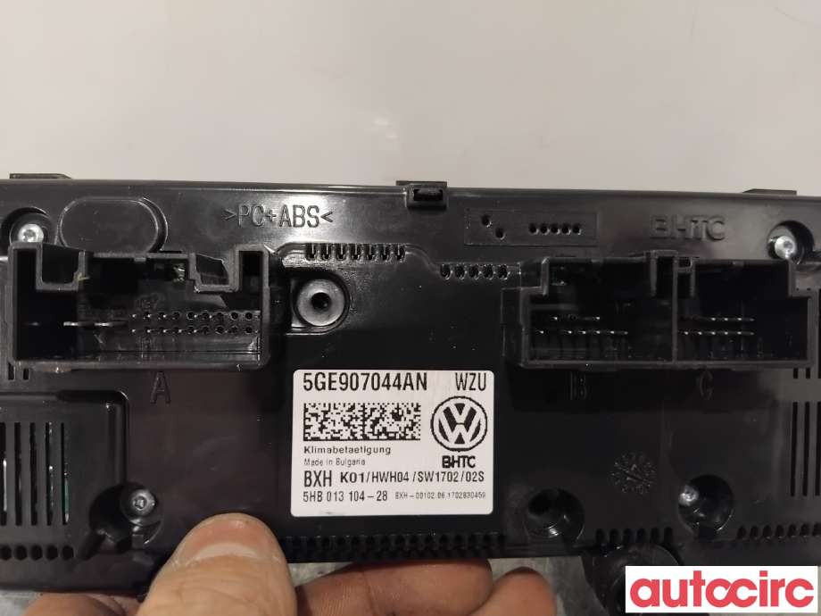 Varmeapparat betjening til VW e-Golf 2017-2020 (Fase 2)  (VOLKSWAGEN|5GE907044AN|5HB013104-28)