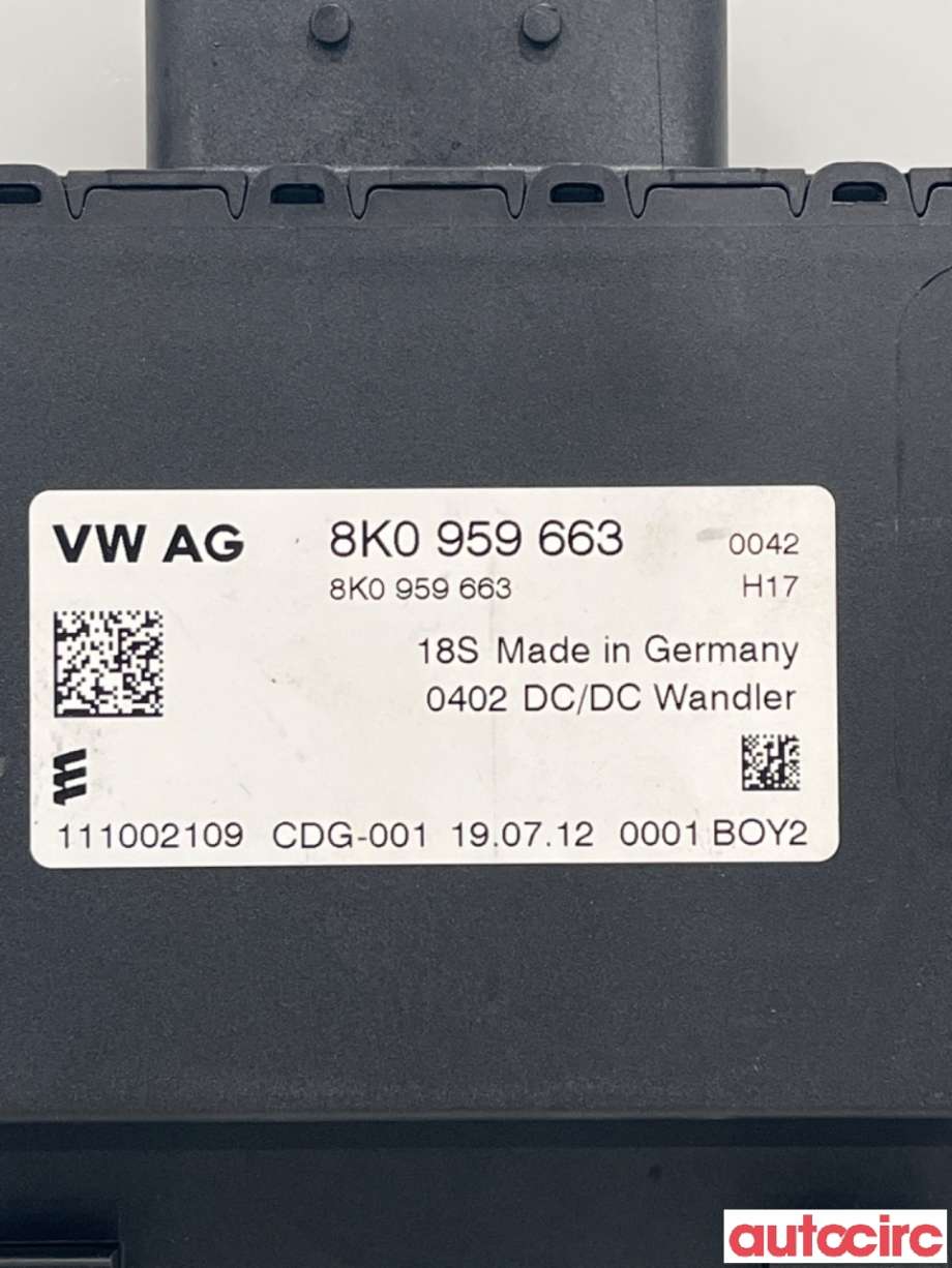 Styreenhet diverse til Audi A4 2007-2014 (Type IV) (B8) (B8) (AUDI|8K0959663|)