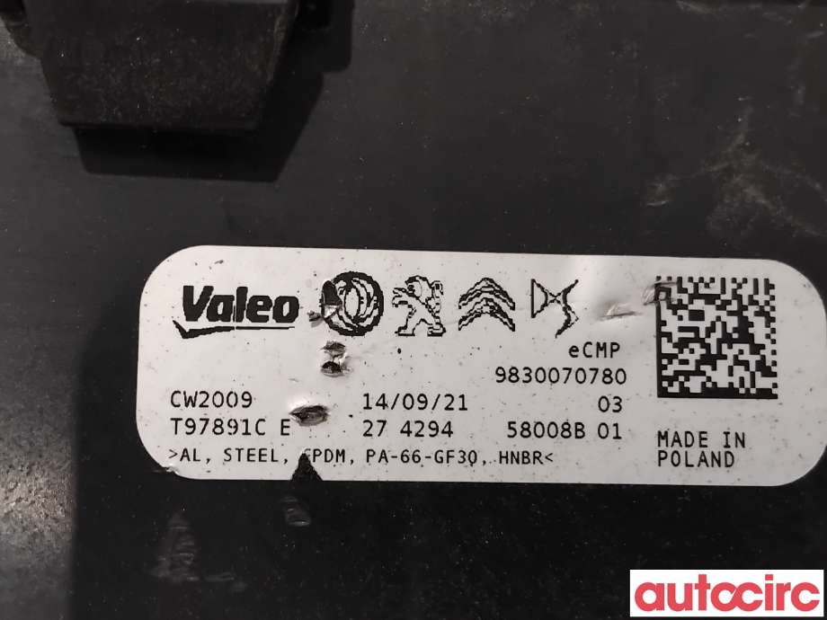 Kullfilter (boks) til Peugeot 2008 2019-->> (Type II)  (PEUGEOT|9830070780|T97891CE)