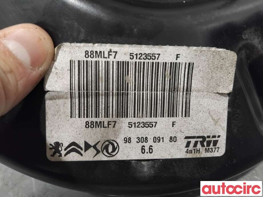 Bremsekraft-forsterker til Peugeot 2008 2019-->> (Type II)  (PEUGEOT|1670090980||9830809180)