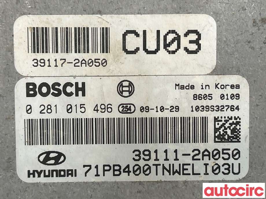 Styreenhet motor til Hyundai i20 2009-2014 (Type I) (HYUNDAI|391112A050)