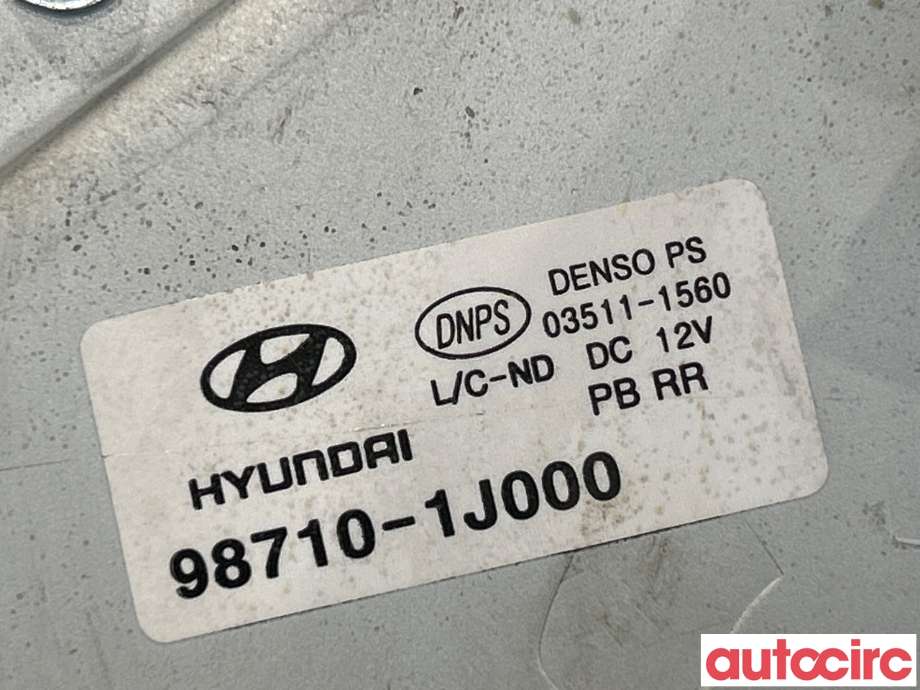 Viskermotor bakrute til Hyundai i20 2009-2014 (Type I)  (HYUNDAI|987001J000)