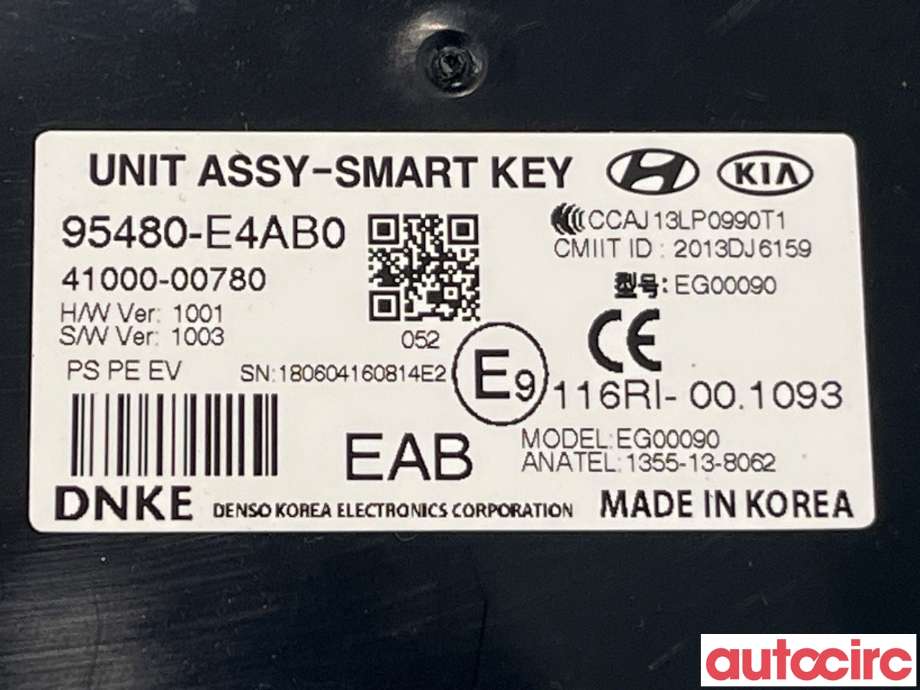 Styreenhet nøkkelfri/keyless til Kia Soul 2014-2019 (Type II)  (KIA|95480E4AB0)